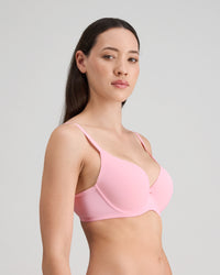 Model wears Sculpt Contour Bra in FAIRY TALE. On body side view