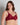 Model wears Lace Perfect Contour Bra in BIKING RED. On body side view