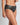 Model wears Eloquence Full Brief in BLACK/DEEP LAKE. On body side view