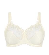 Violet Underwire Bra in ANTIQUE WHITE. Flat lay front view