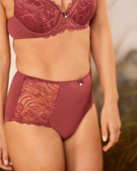 Embrace Full Brief in OXBLOOD RED. Feature shot