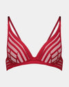 Morning Lola Underwire Bra in JESTER RED. Flat lay front view