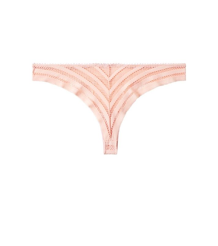 Morning Lola Thong in SCALLOP SHELL. Flat lay front view