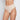 Model wears No Show Thong in LATTE. On body front view
