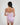Model wears Sweet Indulgence Cami & Short in PALE LILAC. On body back view