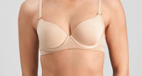 Model wears Bendon Body Contour Bra in LATTE. On body front view