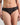 Model wears Juniper Bikini in BLACK. On body front view