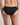 Model wears My Fit Smooth Brazilian in BLACK. On body back view
