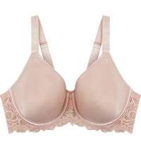 Lace Perfect Contour Bra in LATTE. Flat lay front view