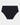 Stretch Cotton Full Brief in BLACK. Flat lay front view