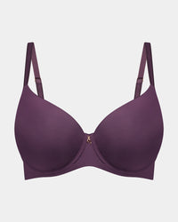 Sculpt Contour Bra in PLUM PERFECT. Flat lay front view