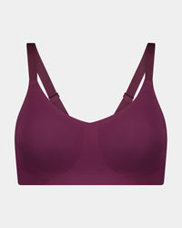 Comfit Collection Wire Free Bra in FIG. Flat lay front view
