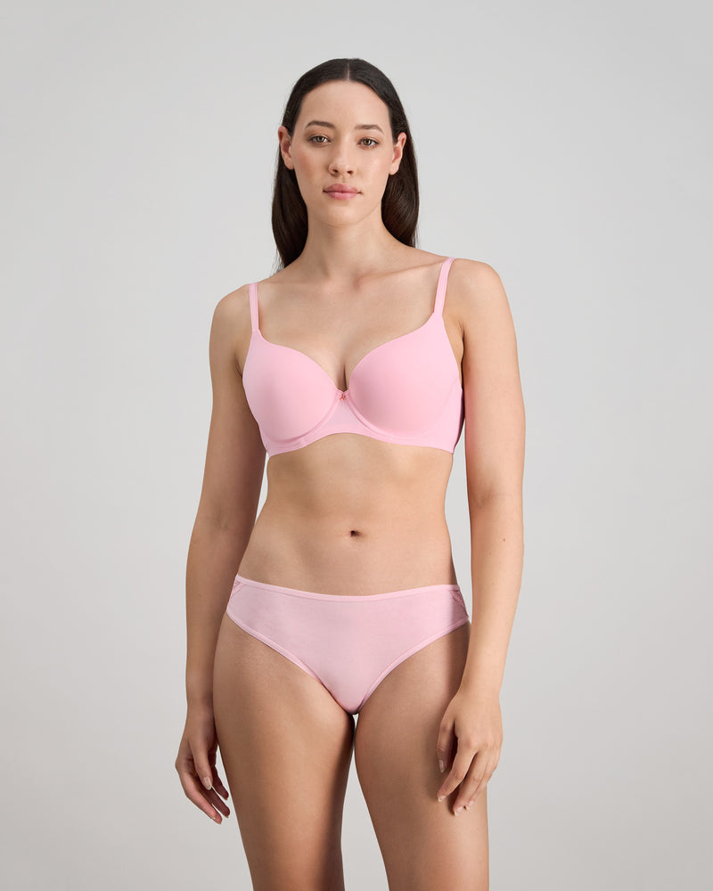 Sculpt Contour Bra in FAIRY TALE. Flat lay back view