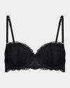 Sofia Contour Bra in BLACK. Flat lay front view