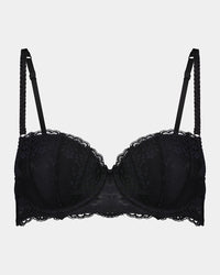 Sofia Contour Bra in BLACK. Flat lay front view