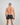 Model wears Cotton Stretch Mens Trunk in BLACK WHITE. On body back view