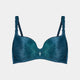 Divine Contour Bra in BLUE CORAL. Flat lay front view