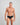 Model wears Cotton Texture Mens Brief in BLACK. On body front view
