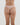 Model wears Stretch Cotton Thong in LATTE. On body back view