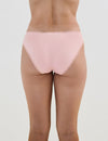 Model wears Stretch Cotton Bikini in ICY PINK. On body back view