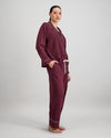Model wears Dolce Long Pj in FIG. On body side view