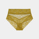 Lace Full Brief in ECRU OLIVE. Flat lay front view