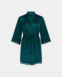 Sleigh The Night Robe in EVERGLADE. Flat lay front view