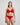 Lightweight High Cut Brief in SALSA. Flat lay back view