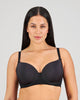 Model wears Bendon Body Contour Bra in BLACK. On body front view