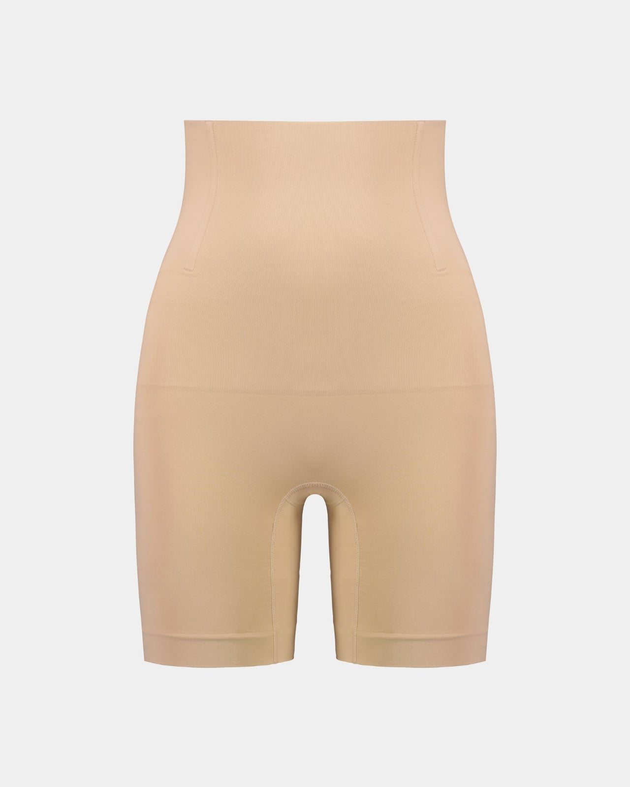 Bamboo Bodywear High Waisted Shaper Short in CARAMEL. Flat lay front view
