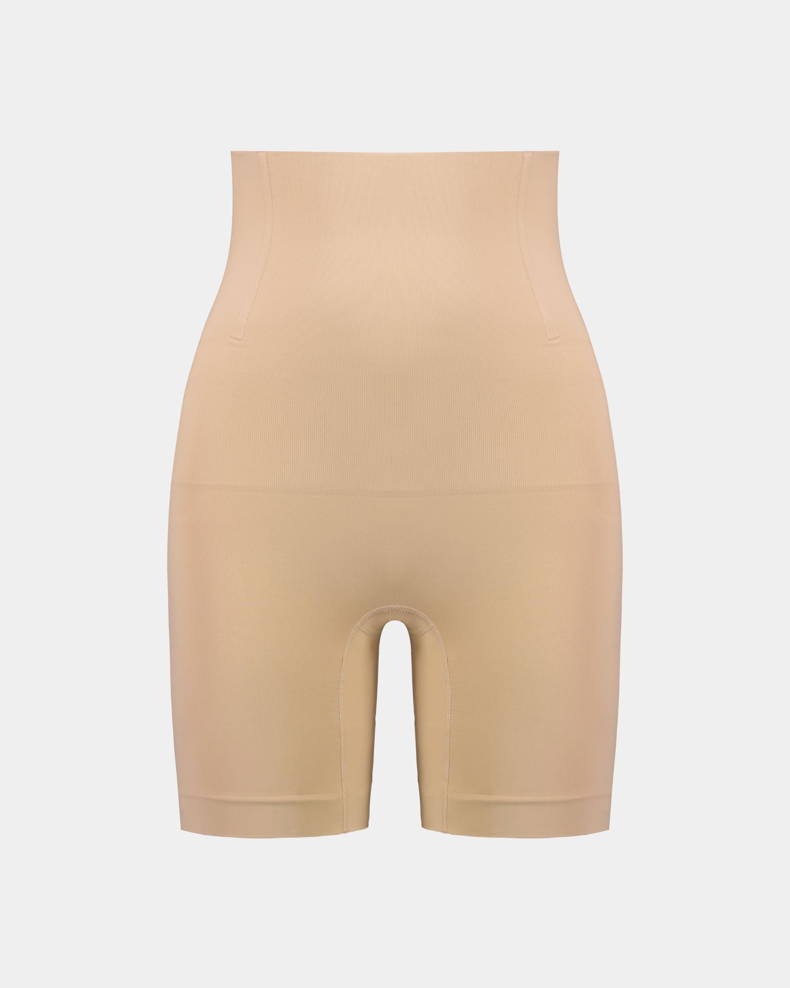 Bamboo Bodywear High Waisted Shaper Short in CARAMEL. Flat lay front view
