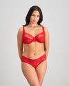 Giuliana Underwire Bra in SALSA. Flat lay back view