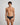 Cotton Stretch Mens Brief in BLACK PINSTRIPE. Feature shot