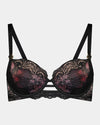 Confessions Contour Bra in SNAKE PRINT/BLACK. Flat lay front view