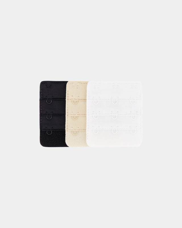 Bra Extenders 3 Hook Bra + Lingerie Solutions in ASSORTED. Flat lay front view