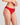 Model wears Delightfully So Bikini in SALSA. On body side view