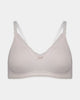 Elodie Maternity Bra in CRADLE PINK STRIPE. Flat lay front view