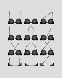 Infinity Multiway Convertible Bra in LATTE. Flat lay back view
