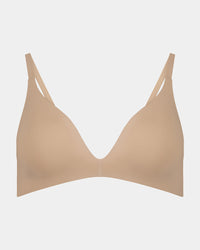Bendon Essentials Wire Free Bra in LATTE. Flat lay front view