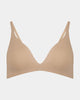 Bendon Essentials Wire Free Bra in LATTE. Flat lay front view