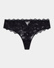 Addison Thong in BLACK. Flat lay front view