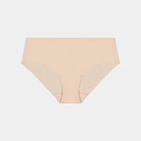 No Show Bikini in LATTE. Flat lay front view