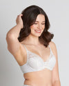 Model wears Embrace Contour Bra in LUNAR ROCK MARLE. On body side view
