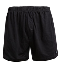 Cotton Basics Mens Trunk in BLACK. Flat lay front view