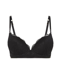 My Fit Arch Push Up Bra in BLACK. Flat lay front view