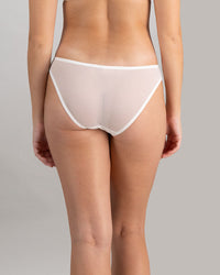 Model wears Sofia Bikini in BRIGHT WHITE. On body back view