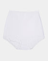 Bendon Cotton Full Brief in WHITE. Flat lay front view