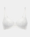 Alice Contour Bra in WHITE. Flat lay front view