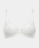 Alice Contour Bra in WHITE. Flat lay front view