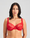Model wears Giuliana Underwire Bra in SALSA. On body front view